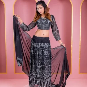 রেডিমেড লেহেঙ্গা জর্জেট এমব্রয়ডারি পার্টি ড্রেস