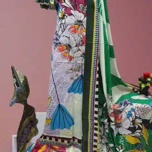 Digital Print Cotton Three Piece