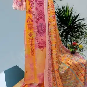 Digital Print Cotton Three Piece